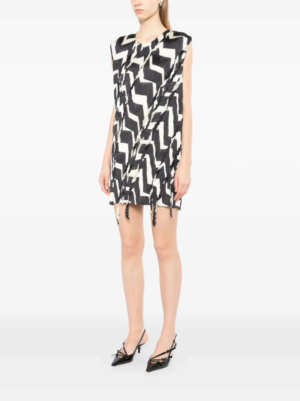 JNBY Mini-jurk met zigzagprint Zwart