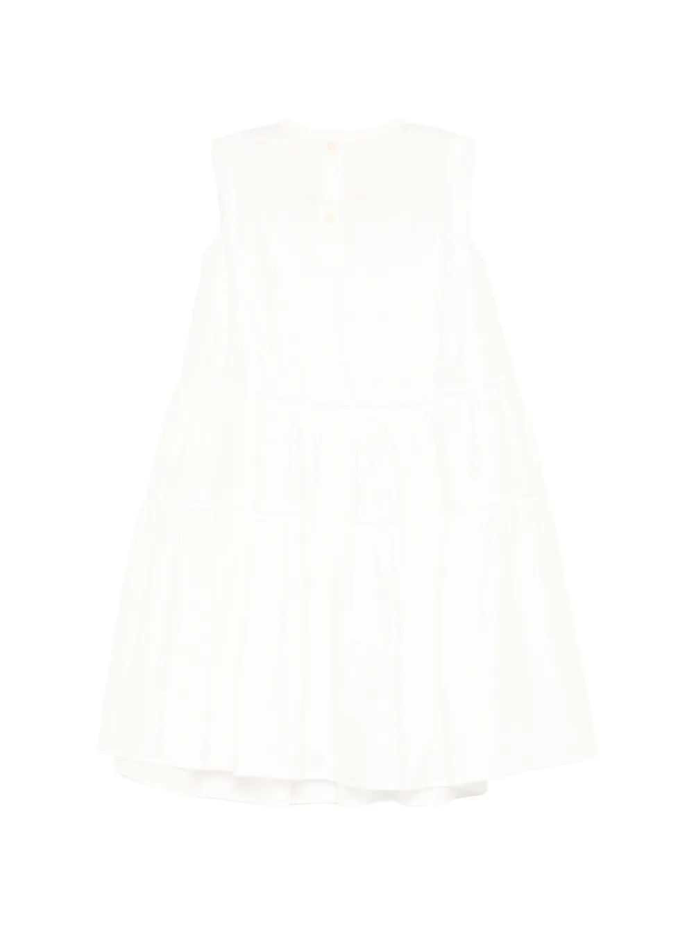 jnby by JNBY Geruite mouwloze jurk met textuur Wit
