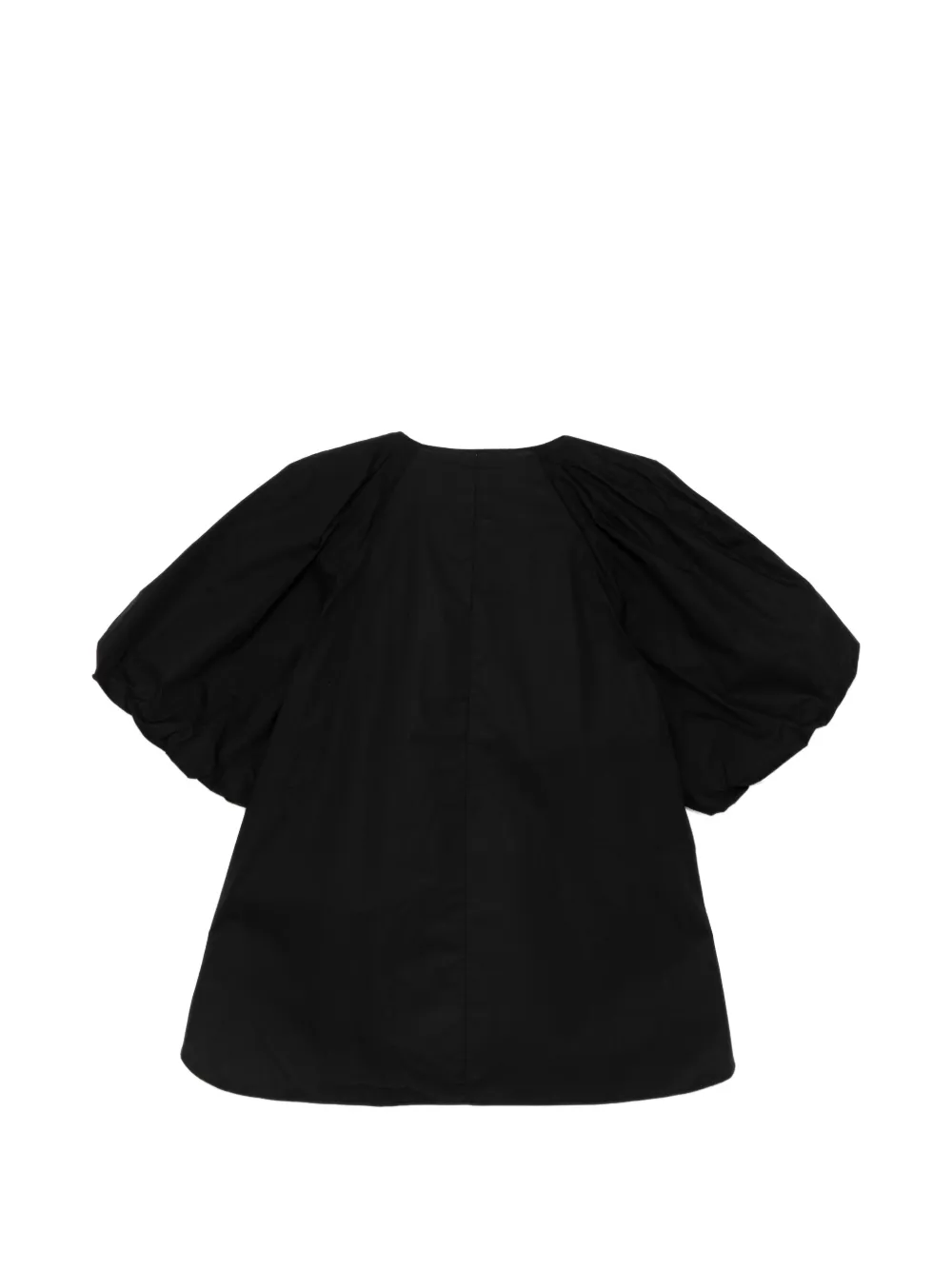 JNBY Metalen geplooide blouse met V-hals Zwart