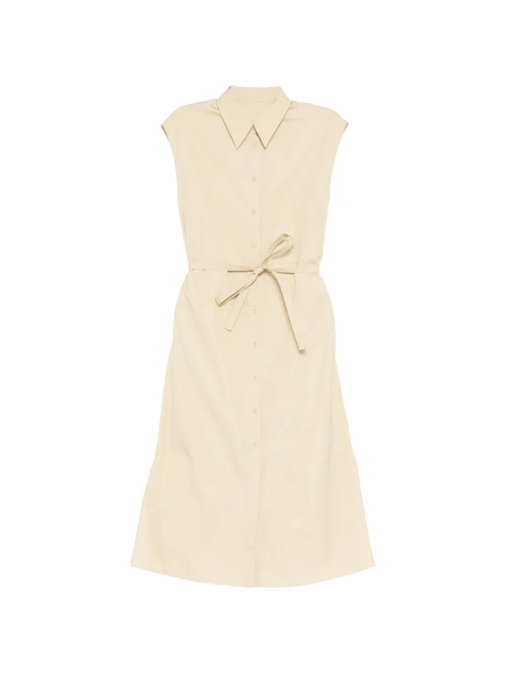 Less Belted Shirt Dress In Neutral