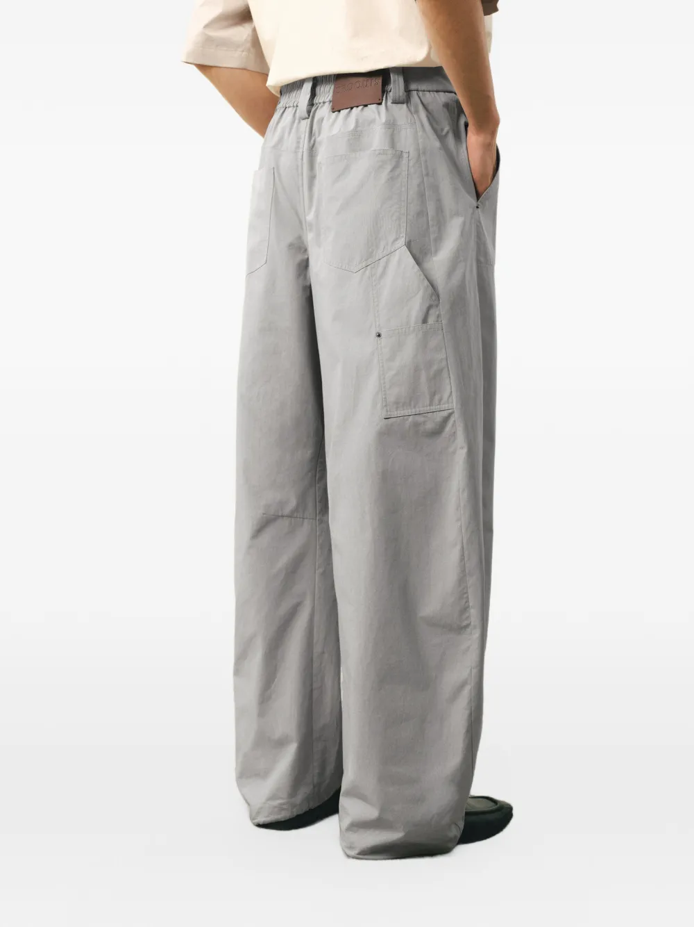CROQUIS rivet-trim barrel trousers Grijs