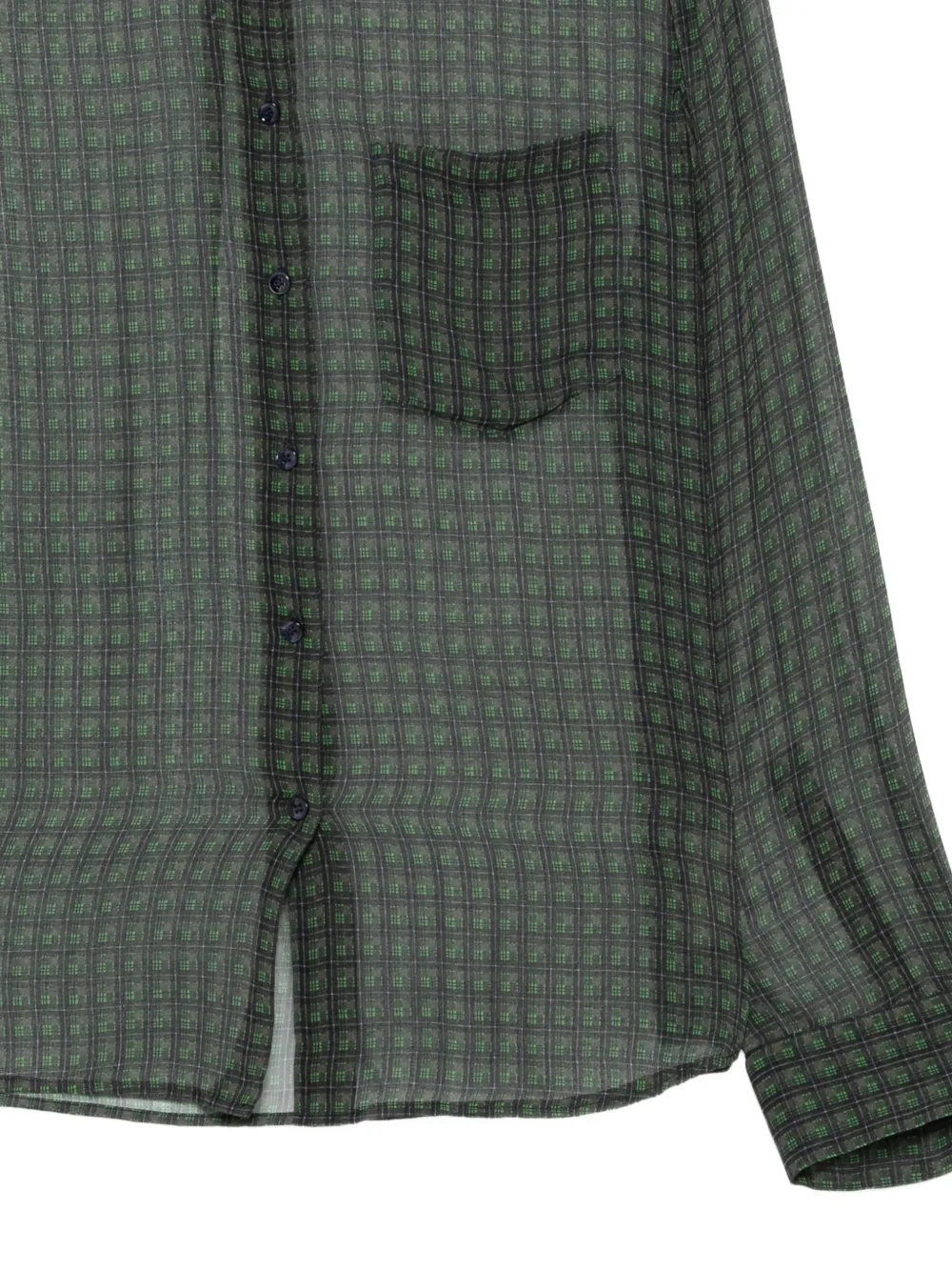 JNBY Geruite zijden blouse Groen