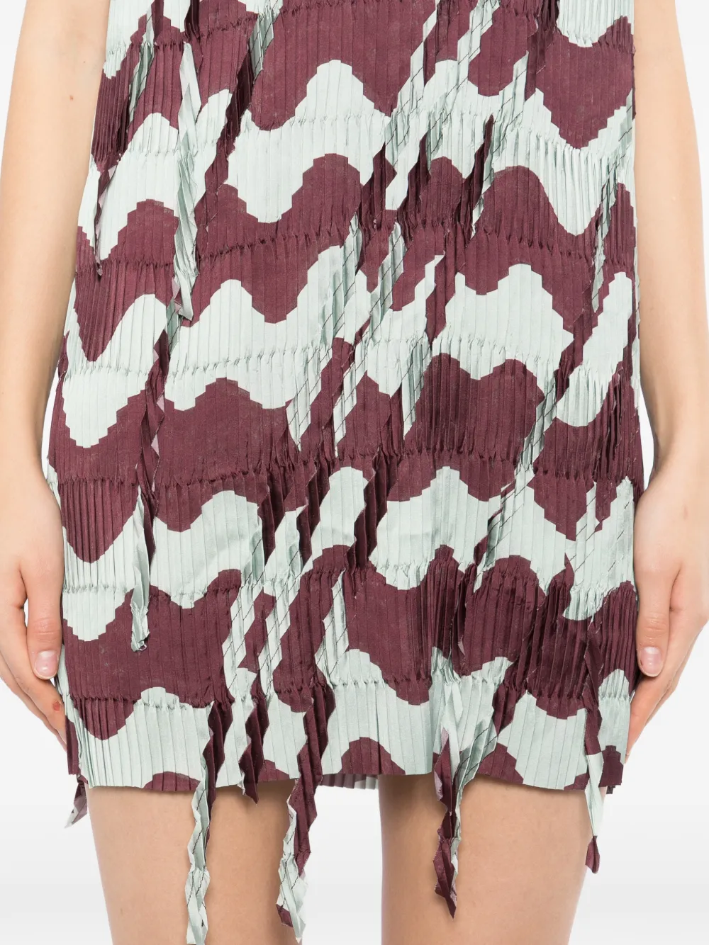 JNBY Geplooide mini-jurk Bruin
