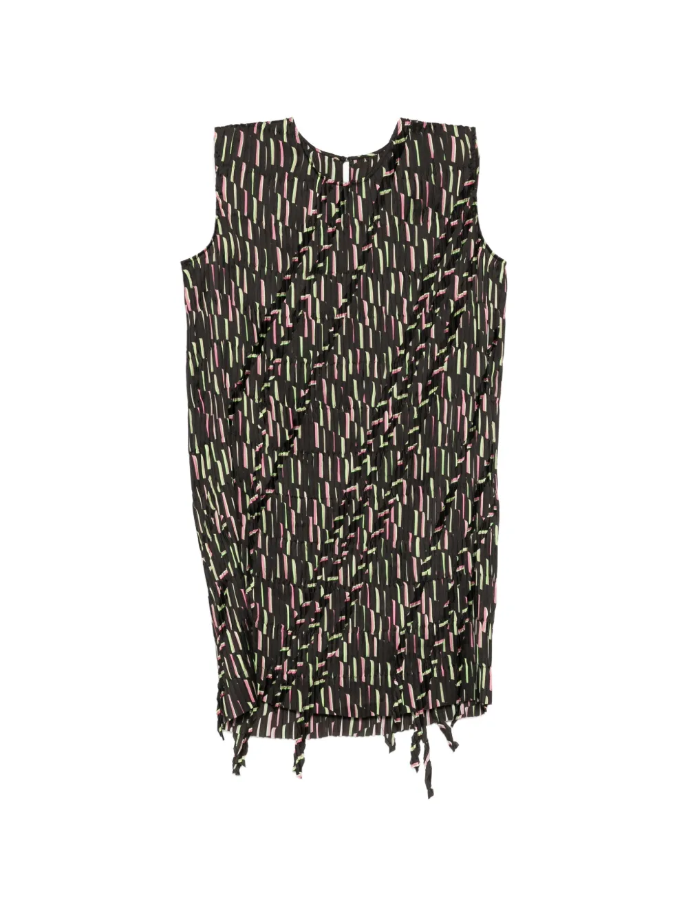 Jnby Geometric-print Mini Dress In Brown