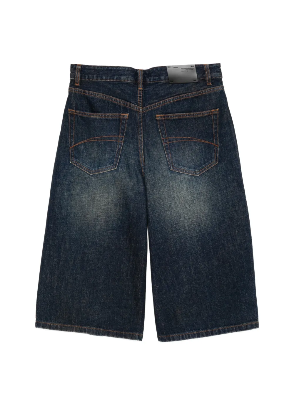 JNBY Vintage Wash gerafelde shorts Blauw