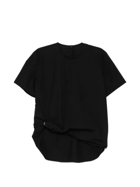 JNBY metal pleated hem blouse