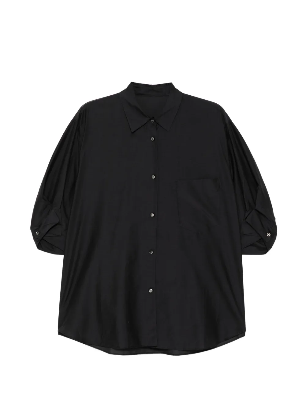 JNBY Versatile Drapey Pleated Shirt - Schwarz