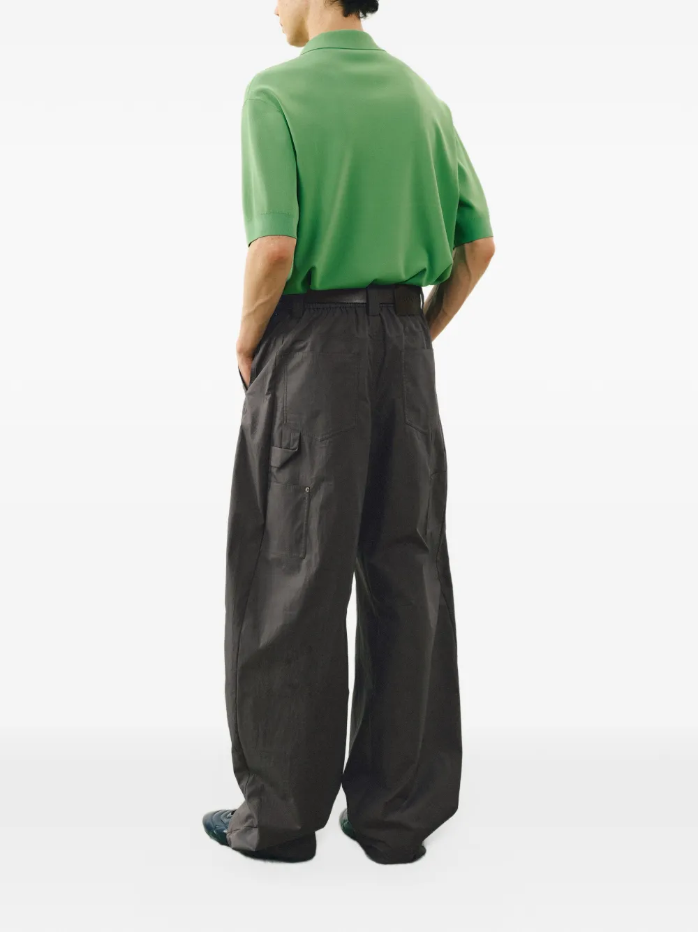 CROQUIS Barrel broek met ringlets Grijs