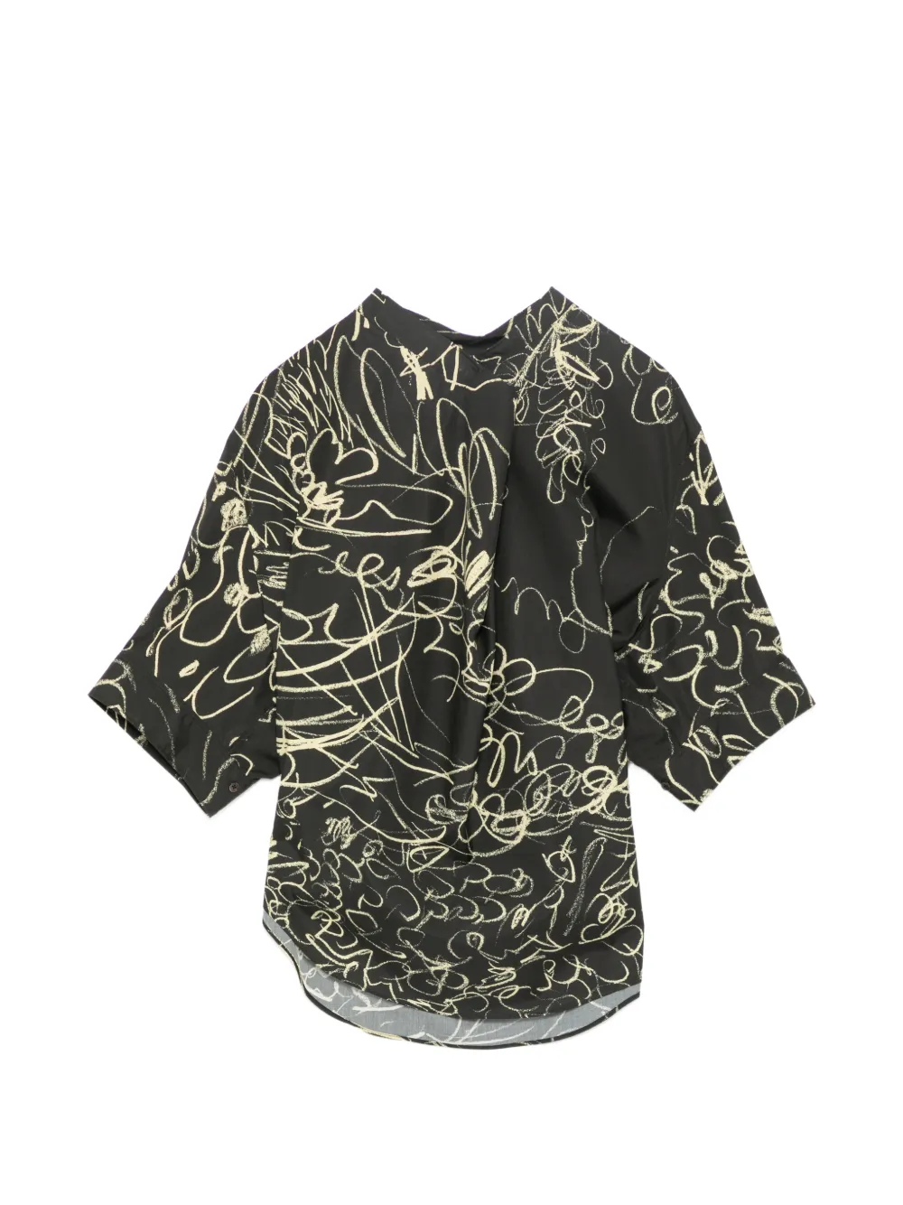 JNBY Kurzärmeliges Botanical Line Oberteil - Schwarz