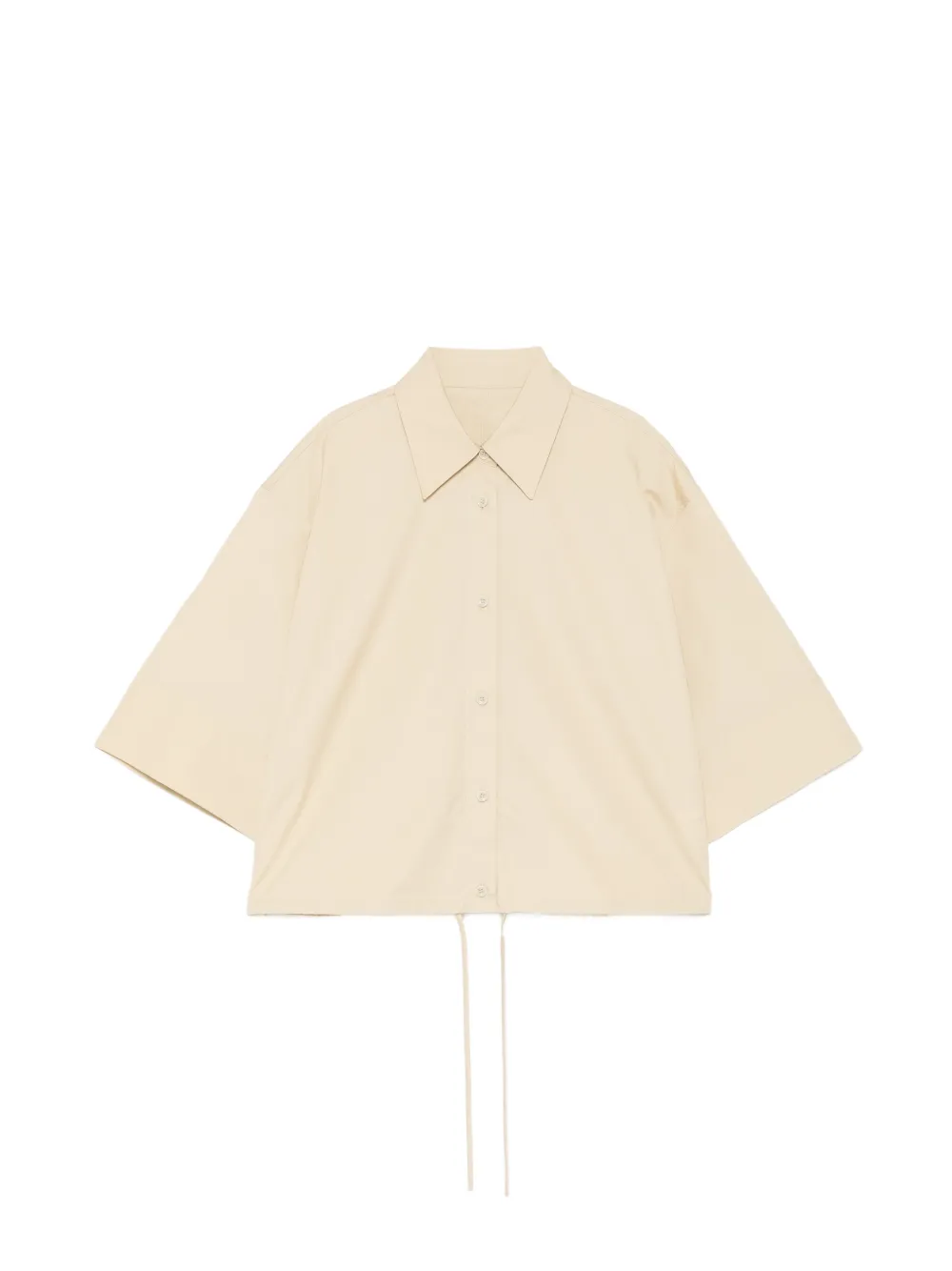 Less Cropped Poplin Shirt In Pink
