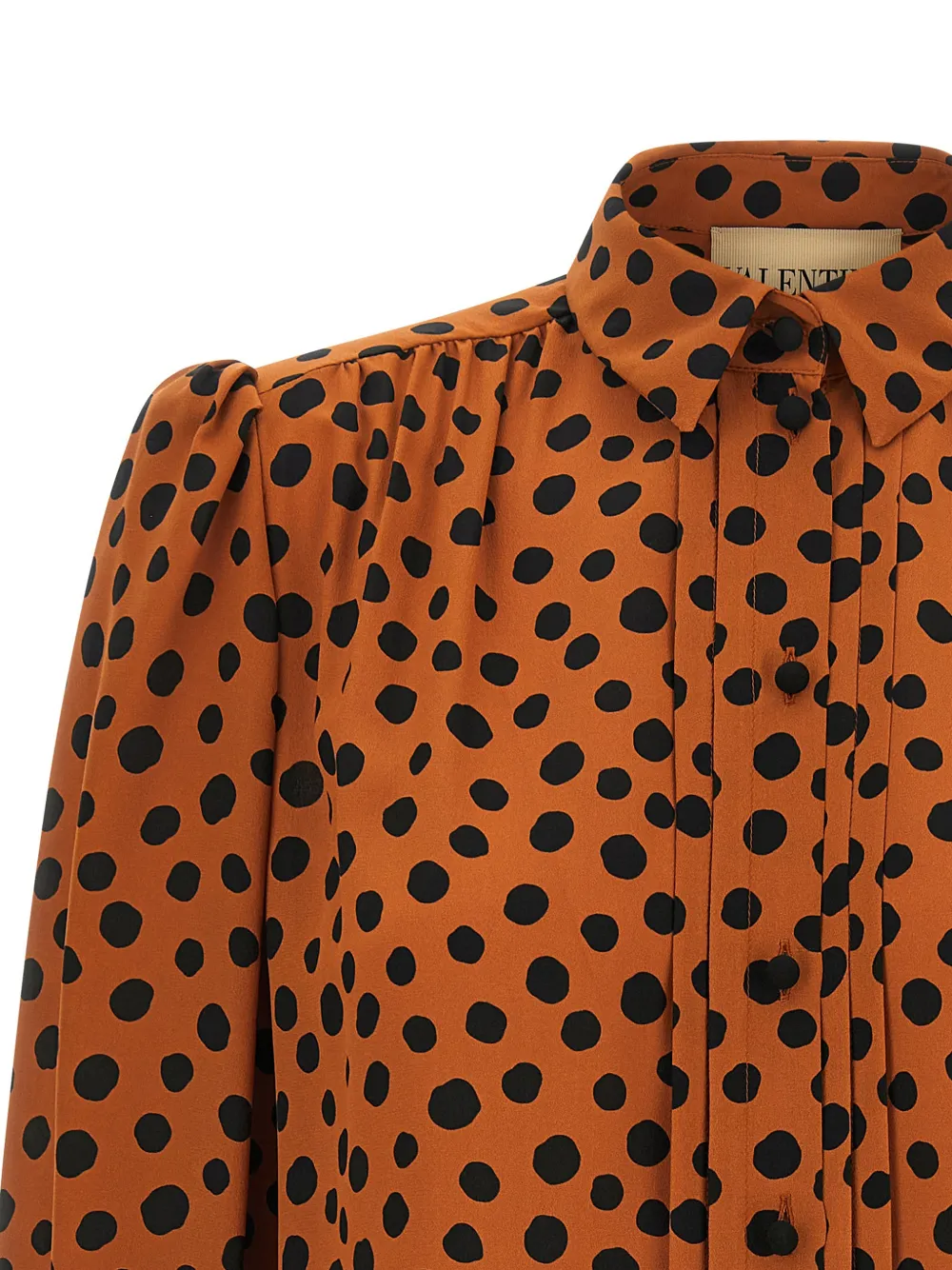  Valentino Garavani Polka-dot-print Shirt - Brown 