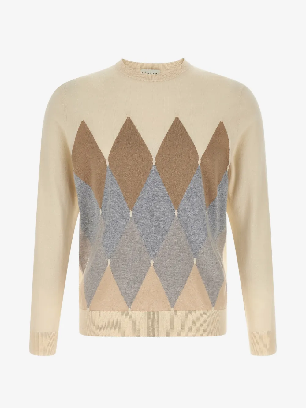 Ballantyne argyle-pattern crew-neck sweater | Neutrals | Image 1