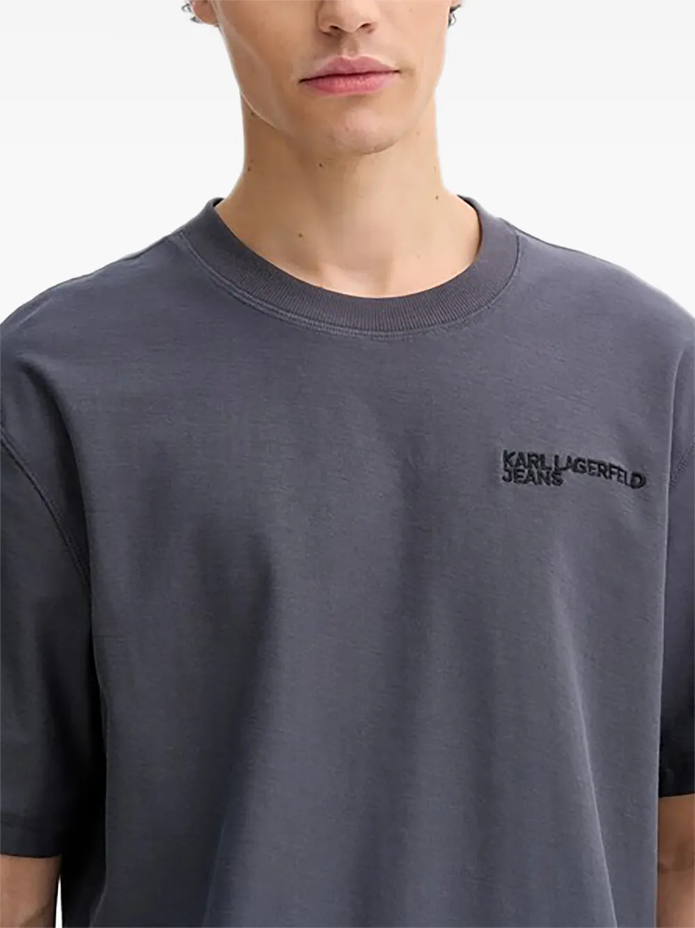 Karl Lagerfeld Jeans T-shirt met logo Grijs