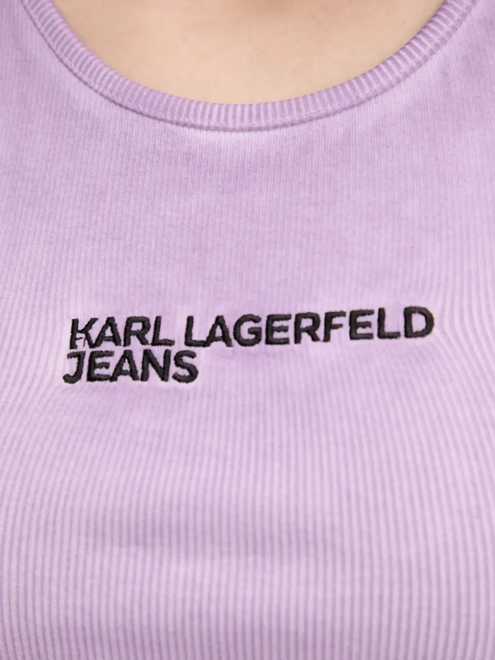Karl Lagerfeld Jeans washed ribbed tank top Paars