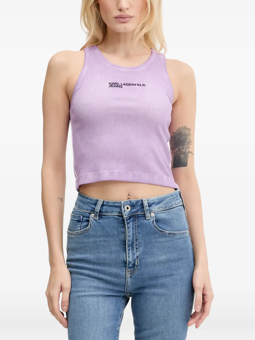 Karl Lagerfeld Jeans ribbed tank top - Viola