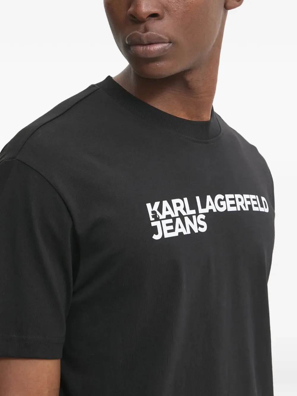 Karl Lagerfeld Jeans logo-print T-shirt Zwart