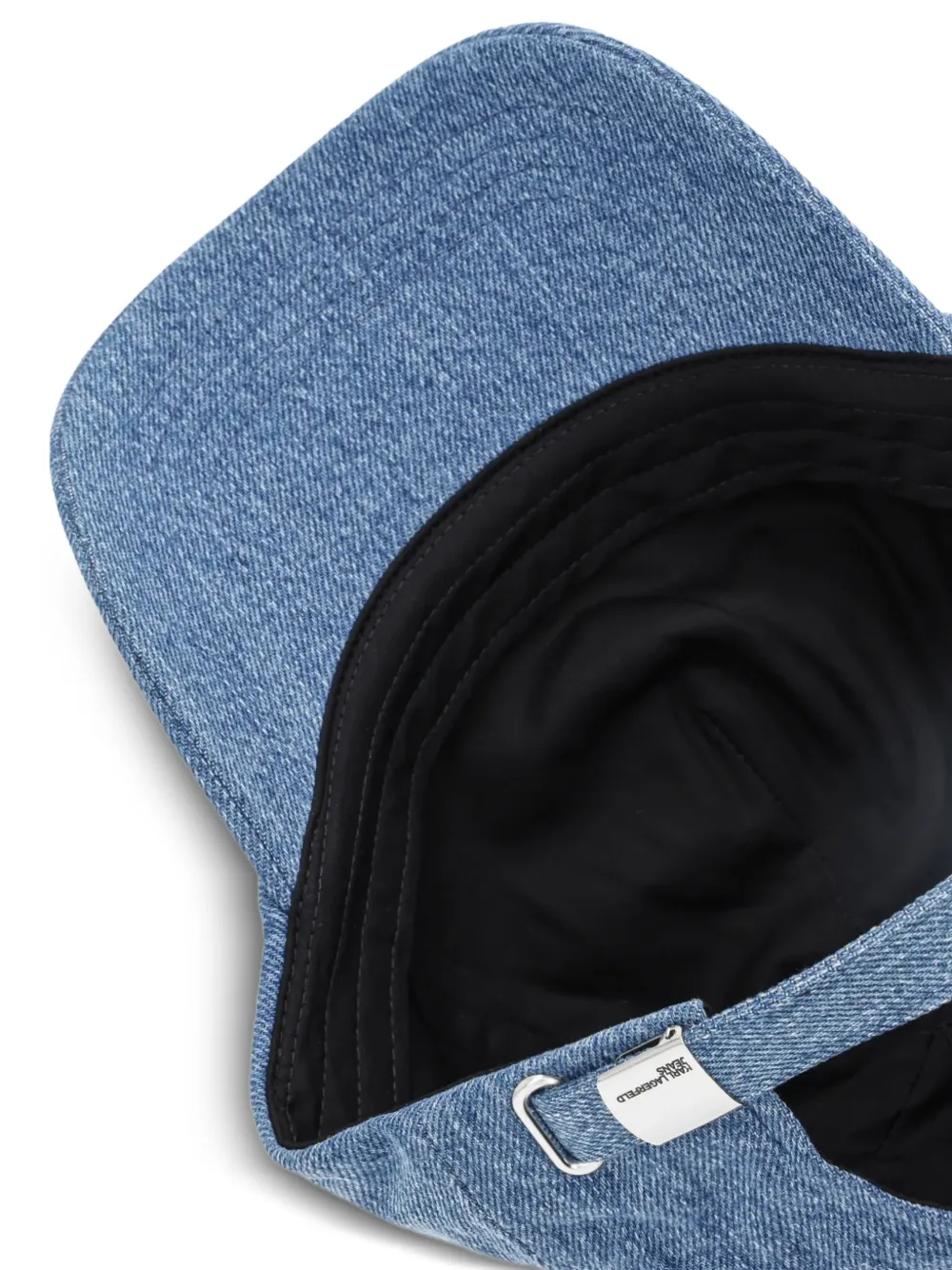 Karl Lagerfeld Jeans Hoed met geborduurd logo Blauw