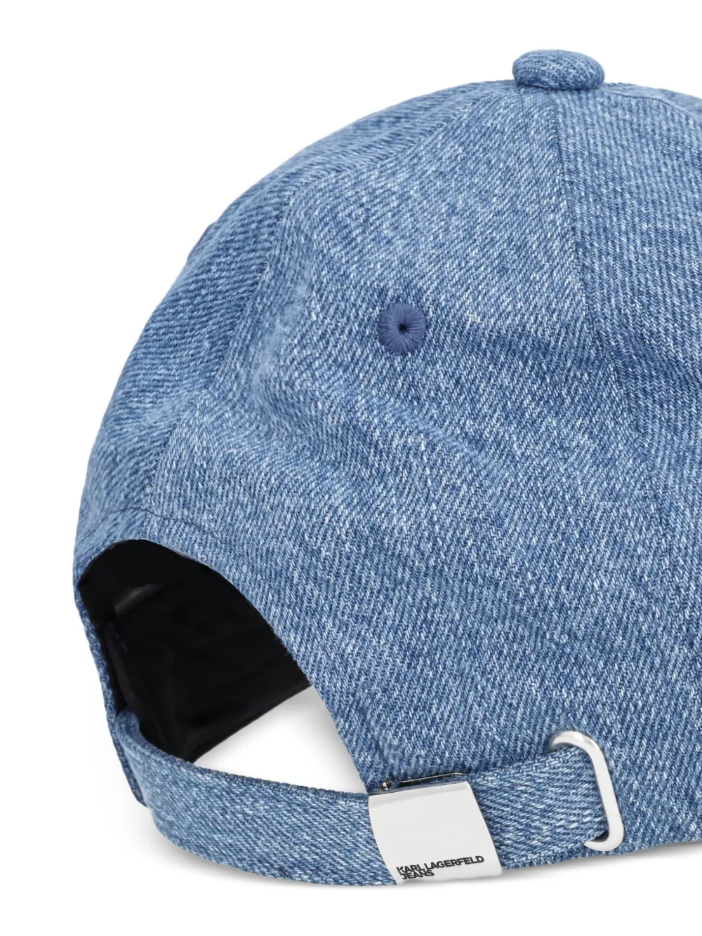Karl Lagerfeld Jeans Hoed met geborduurd logo Blauw