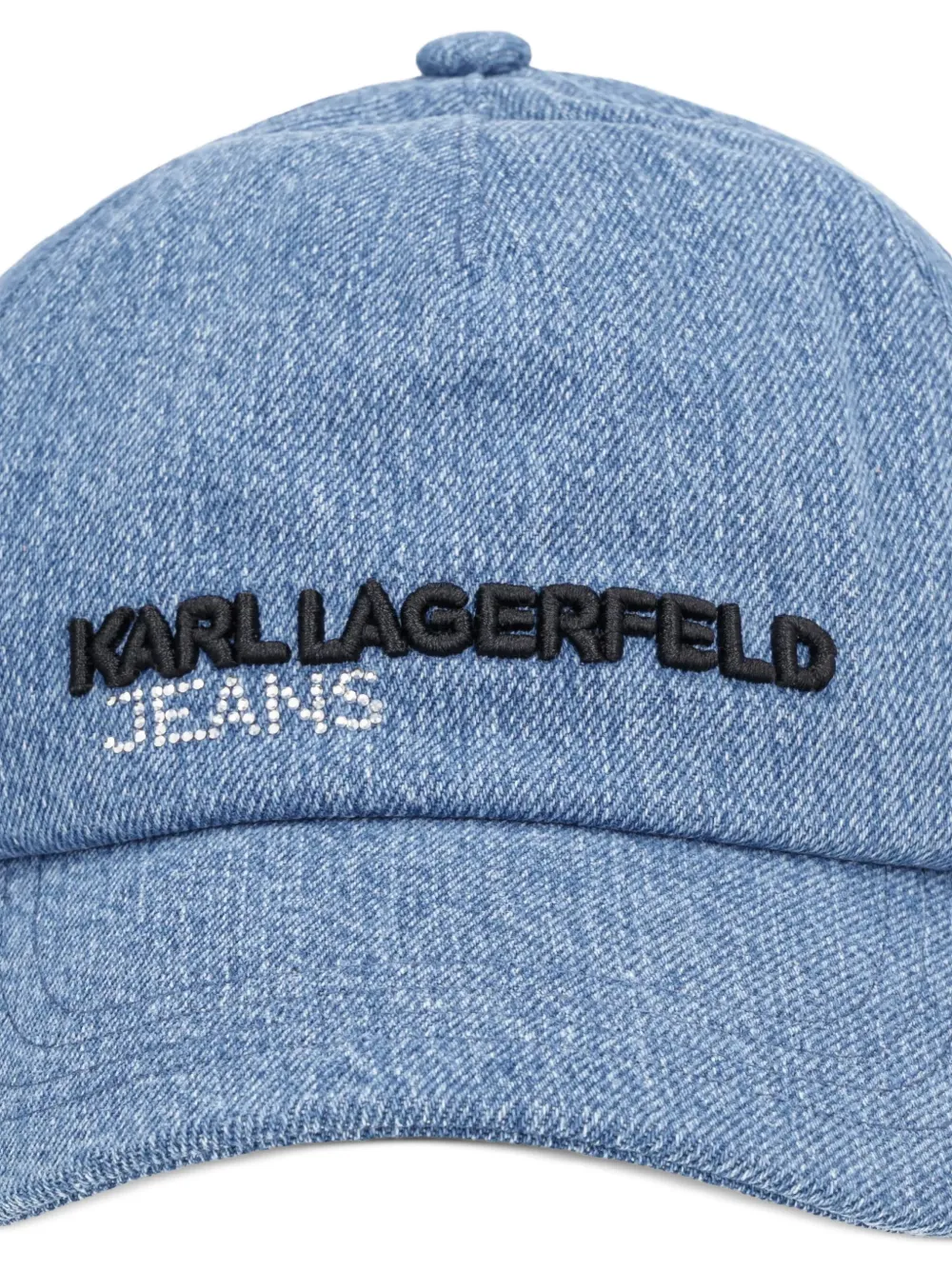 Karl Lagerfeld Jeans Hoed met geborduurd logo Blauw