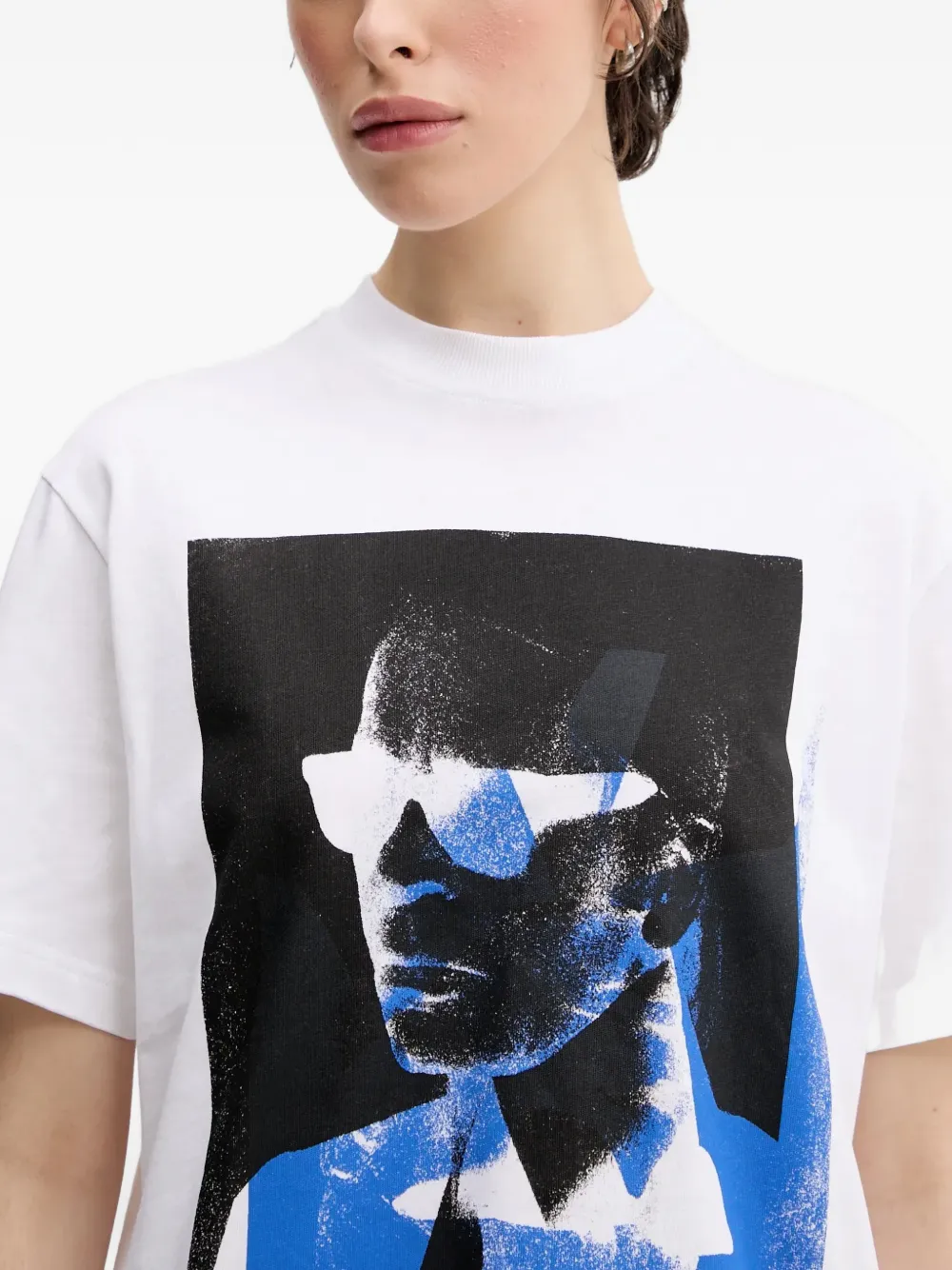 Karl Lagerfeld Jeans T-shirt met print Wit