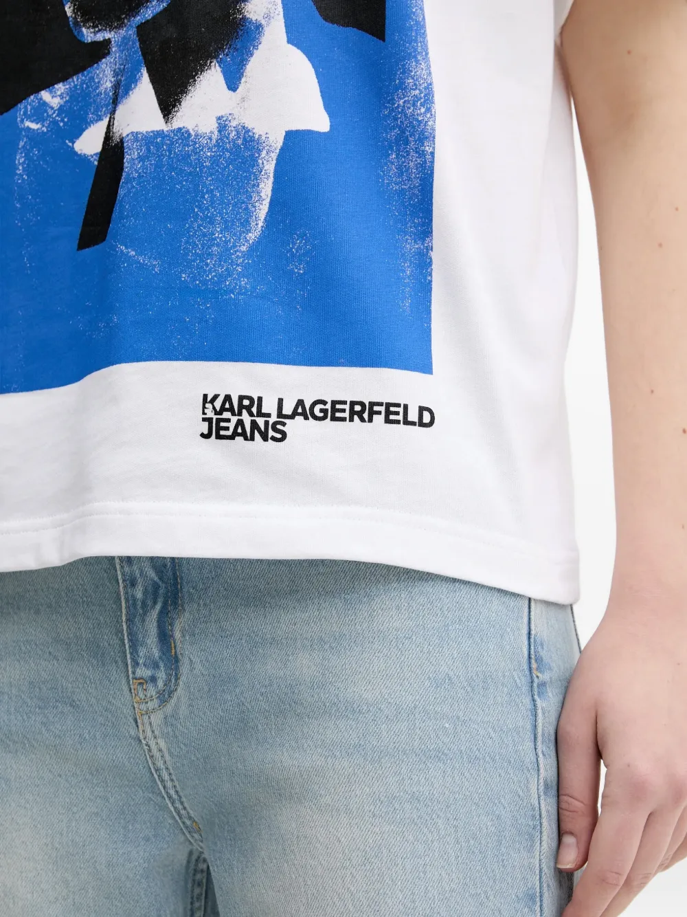 Karl Lagerfeld Jeans T-shirt met print Wit