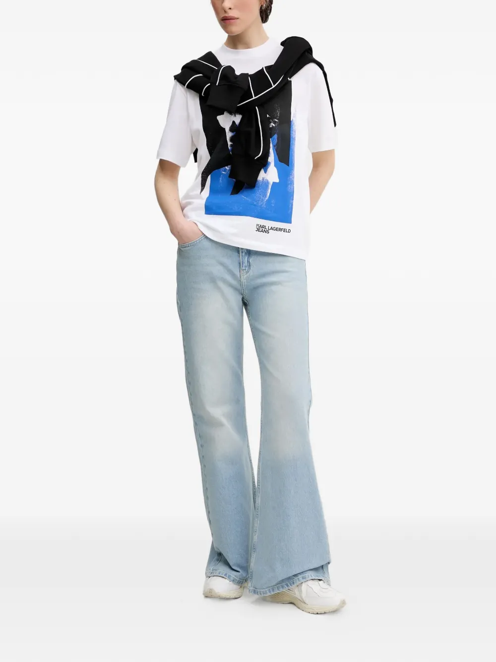 Karl Lagerfeld Jeans T-shirt met print Wit