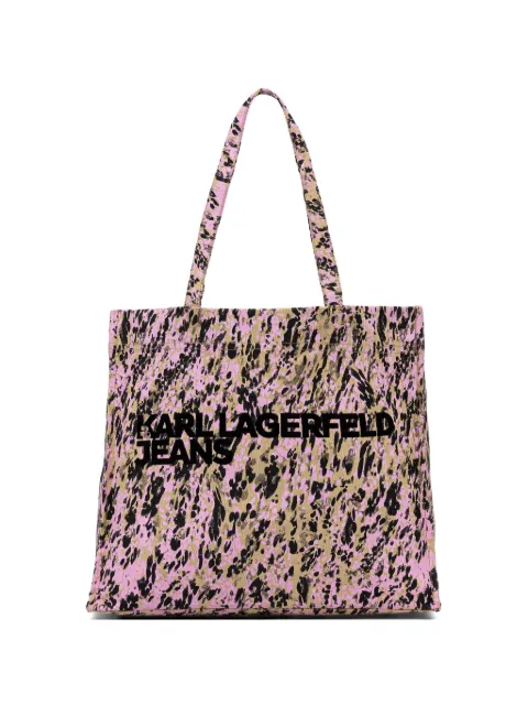 Karl Lagerfeld Jeans animal-print tote bag