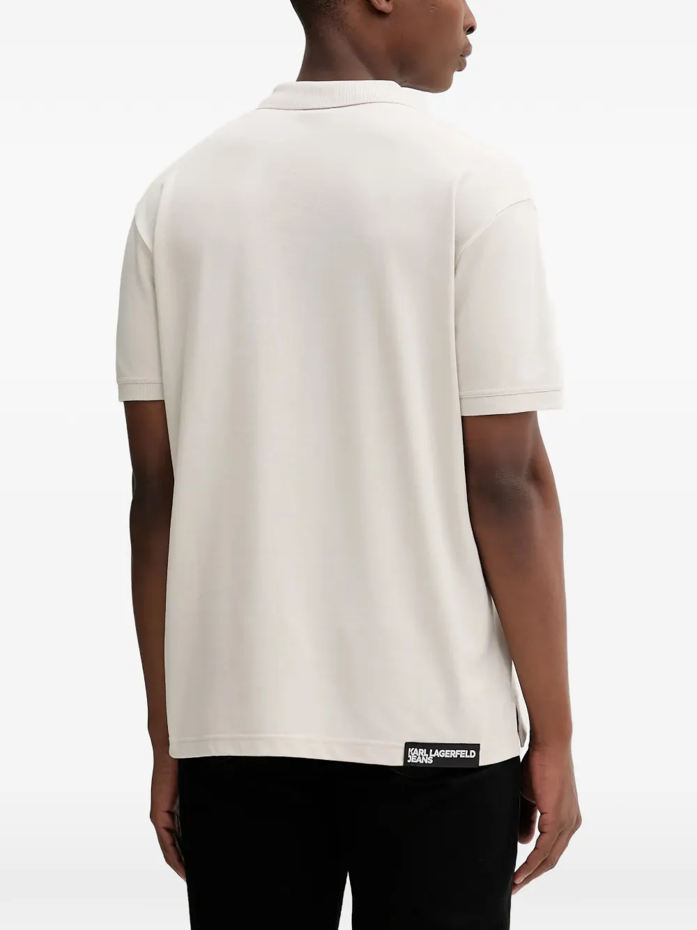 Karl Lagerfeld Jeans Poloshirt met knopen Beige