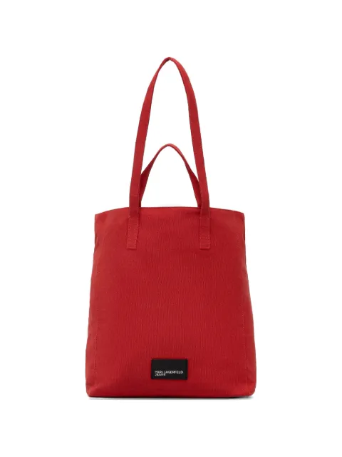 Karl Lagerfeld Jeans logo-patch tote bag