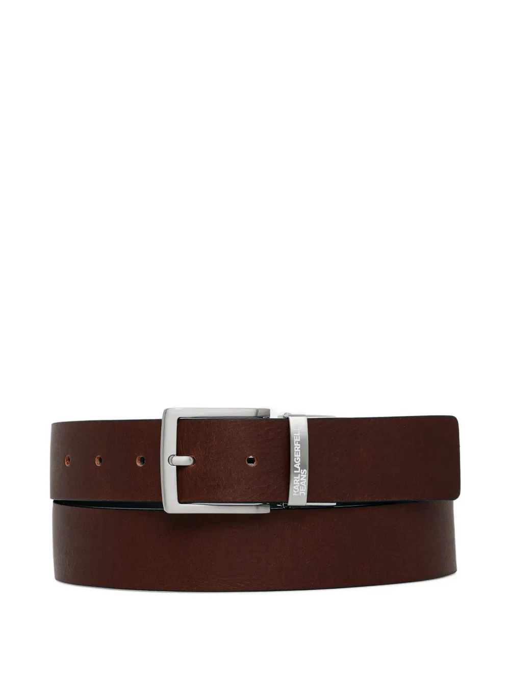 Karl Lagerfeld Jeans buckled belt - Marrone