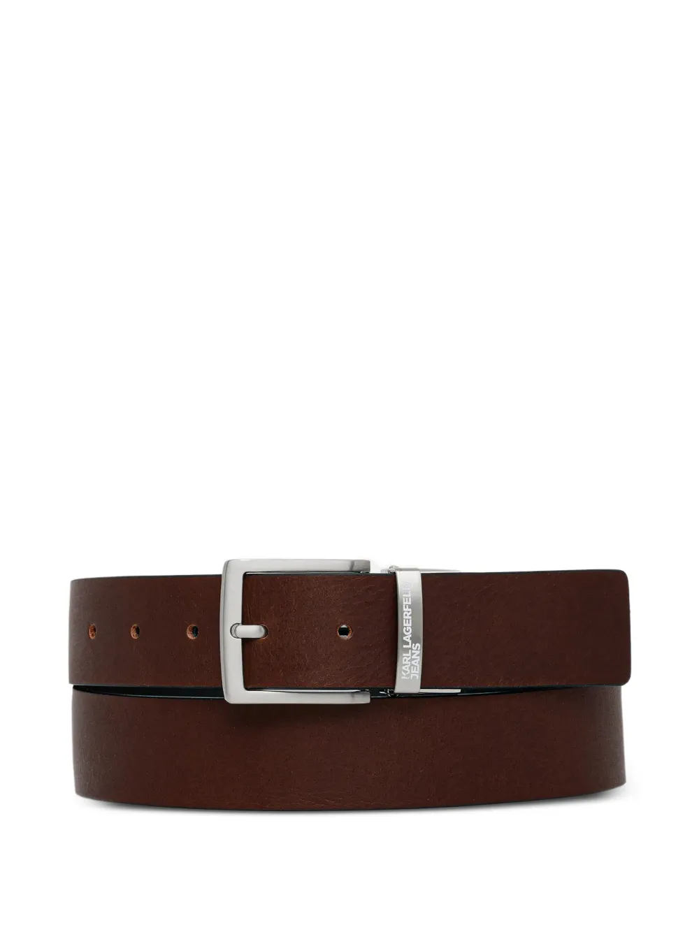 Karl Lagerfeld Jeans buckled belt - Marrone