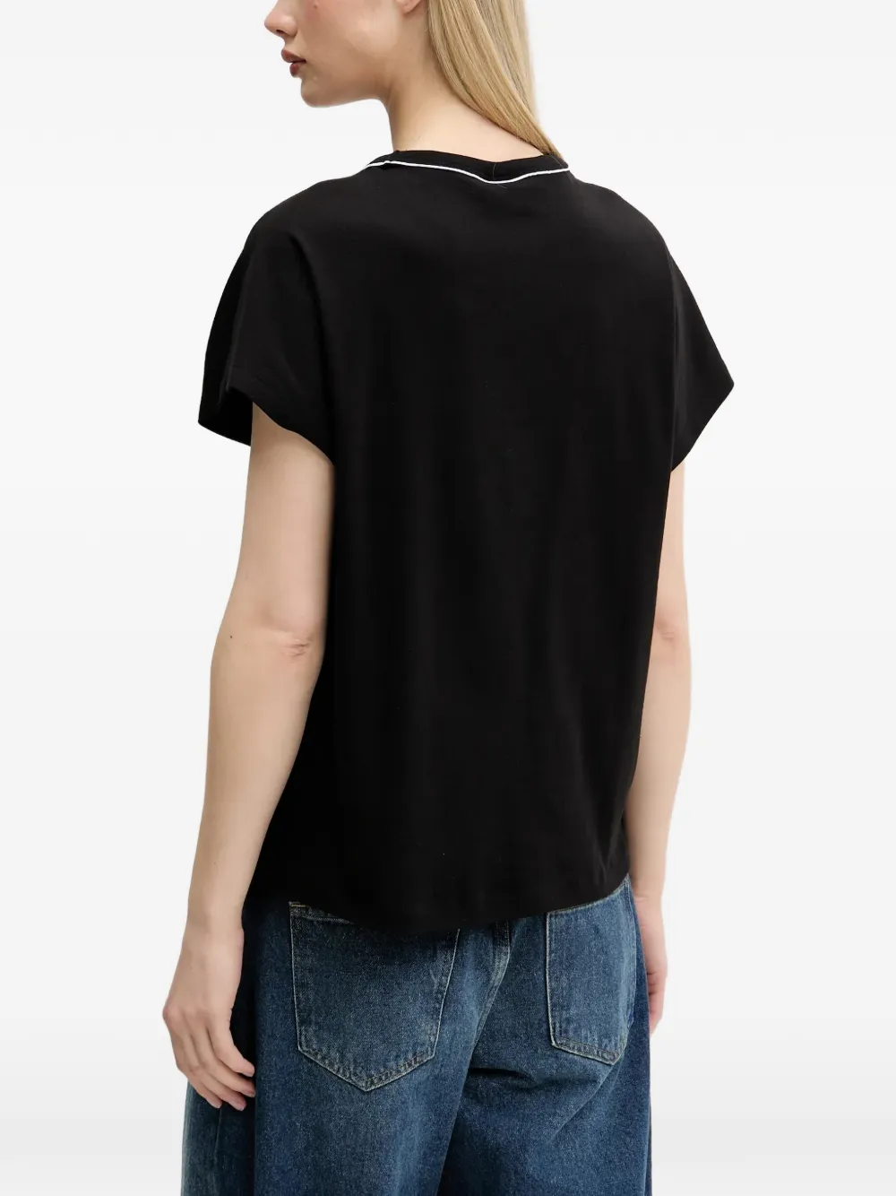 Karl Lagerfeld Jeans T-shirt met logo Zwart