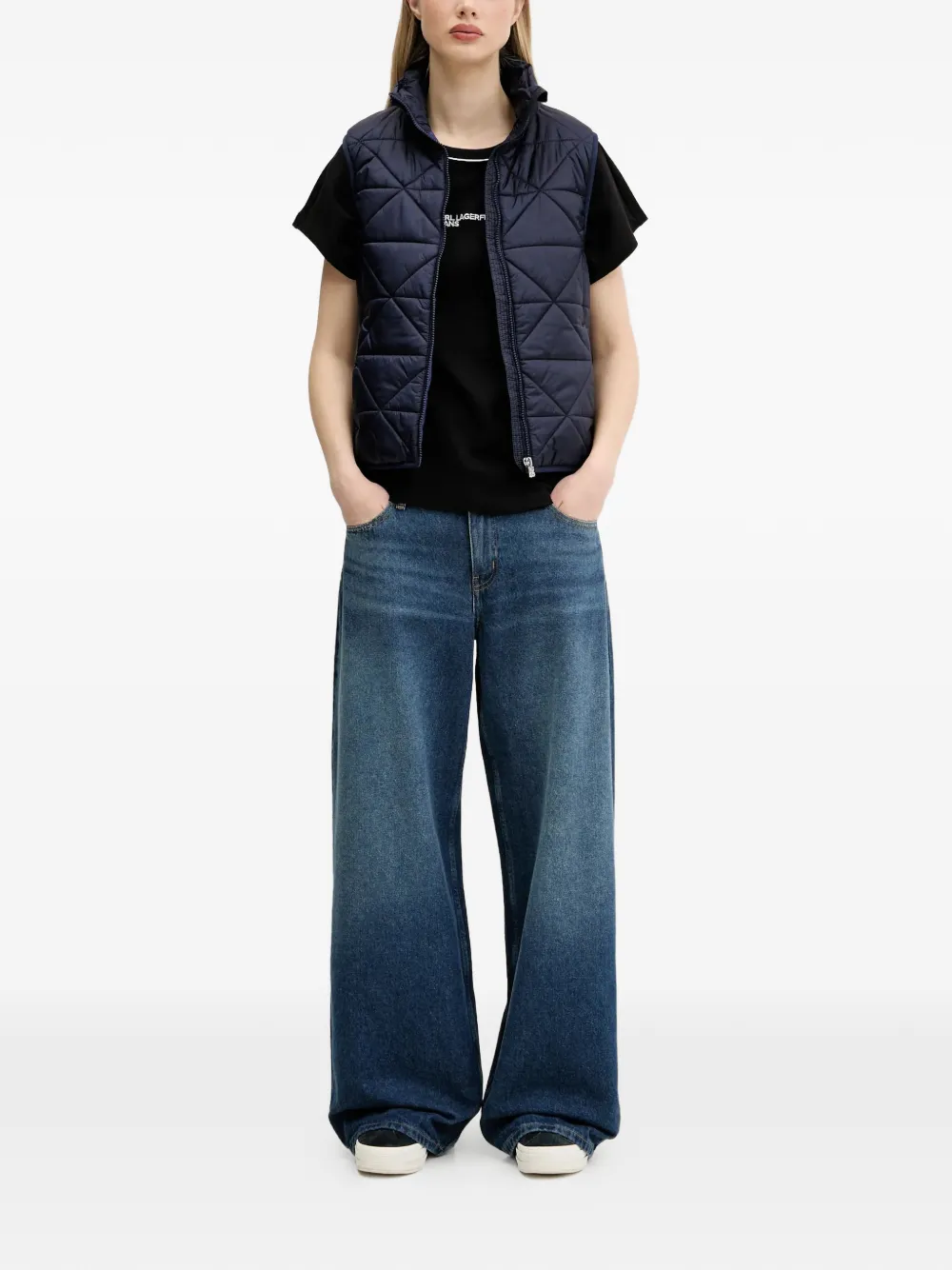 Karl Lagerfeld Jeans T-shirt met logo Zwart
