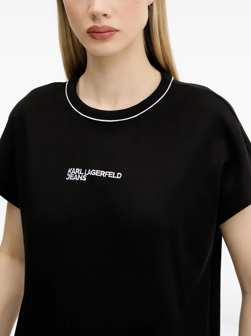 Karl Lagerfeld Jeans T-shirt met logo Zwart