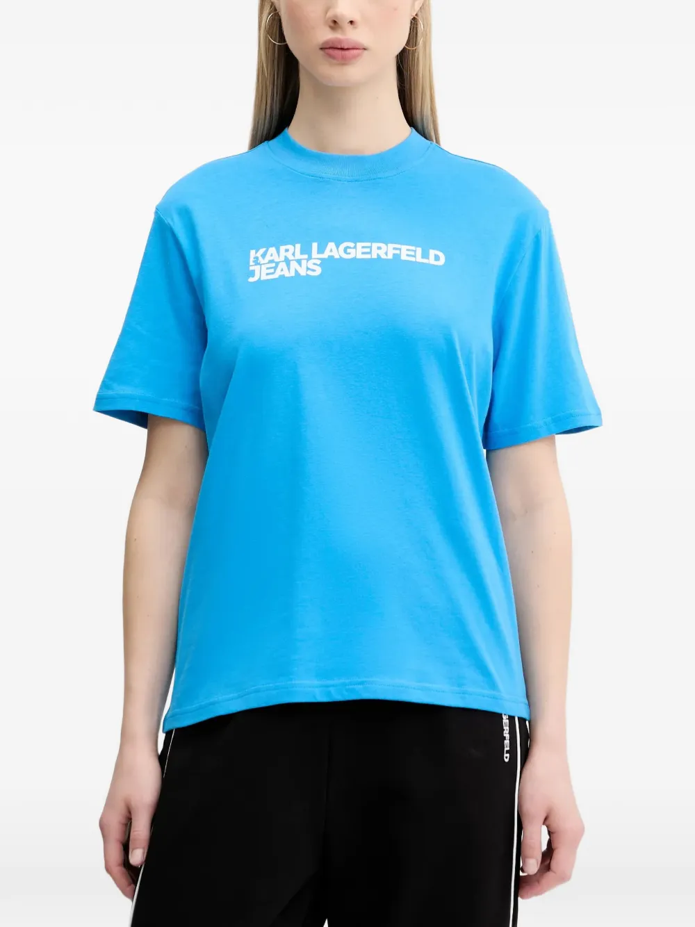 Karl Lagerfeld Jeans logo-print T-shirt - Blau