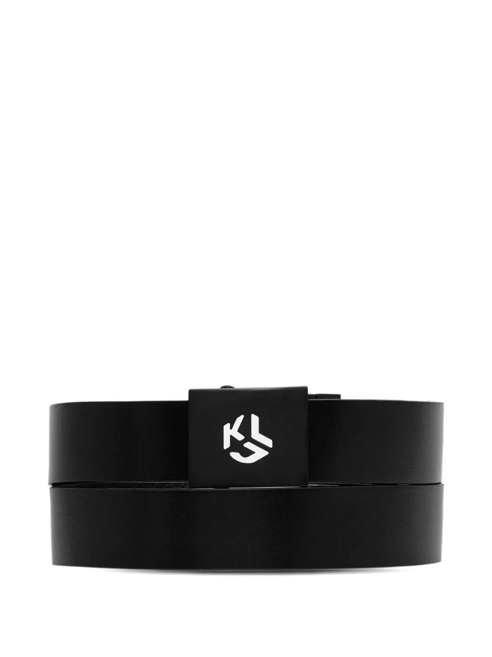 Karl Lagerfeld Jeans logo-plaque belt - Nero