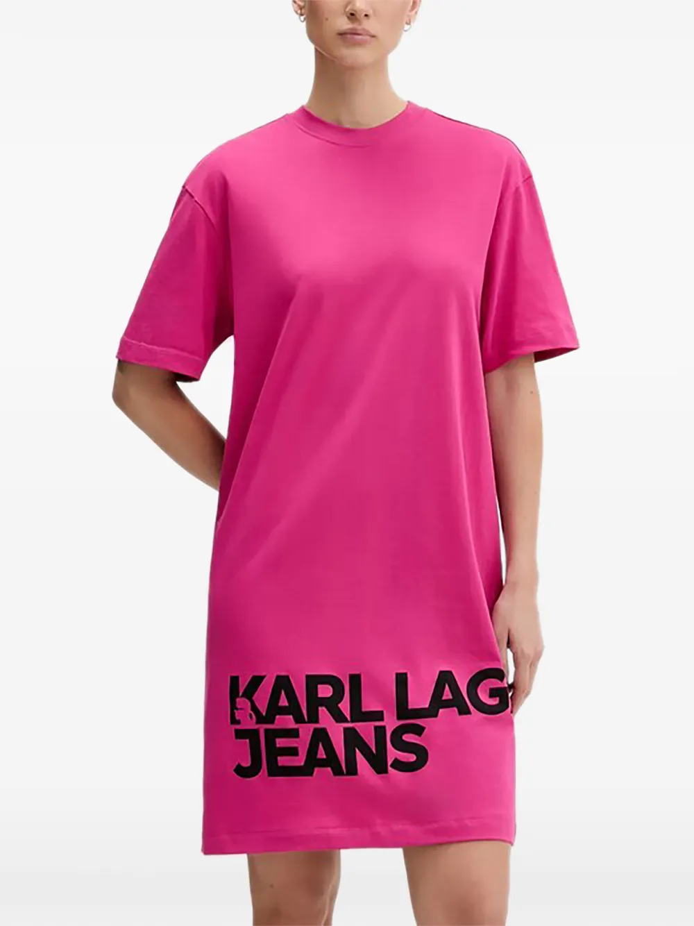 Karl Lagerfeld Jeans shor-sleeves mini T-shirt dress - Rosa