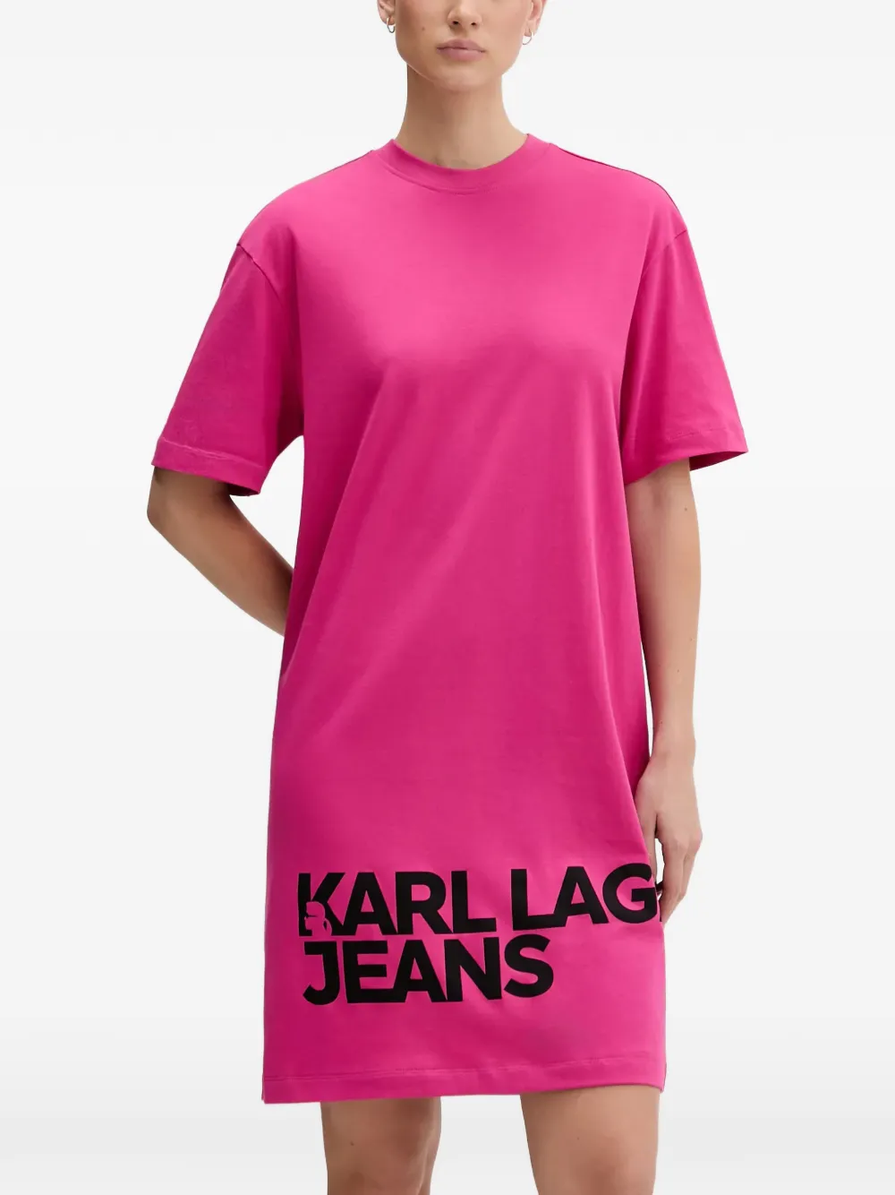 Karl Lagerfeld Jeans shor-sleeves mini T-shirt dress - Rosa
