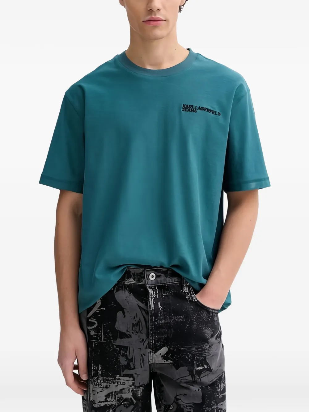 Karl Lagerfeld Jeans logo T-shirt - Blau