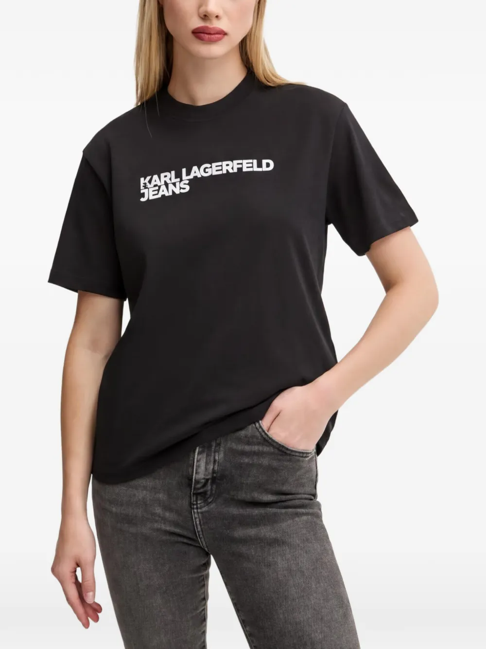 Karl Lagerfeld Jeans short-sleeve crew neck T-shirt - Nero