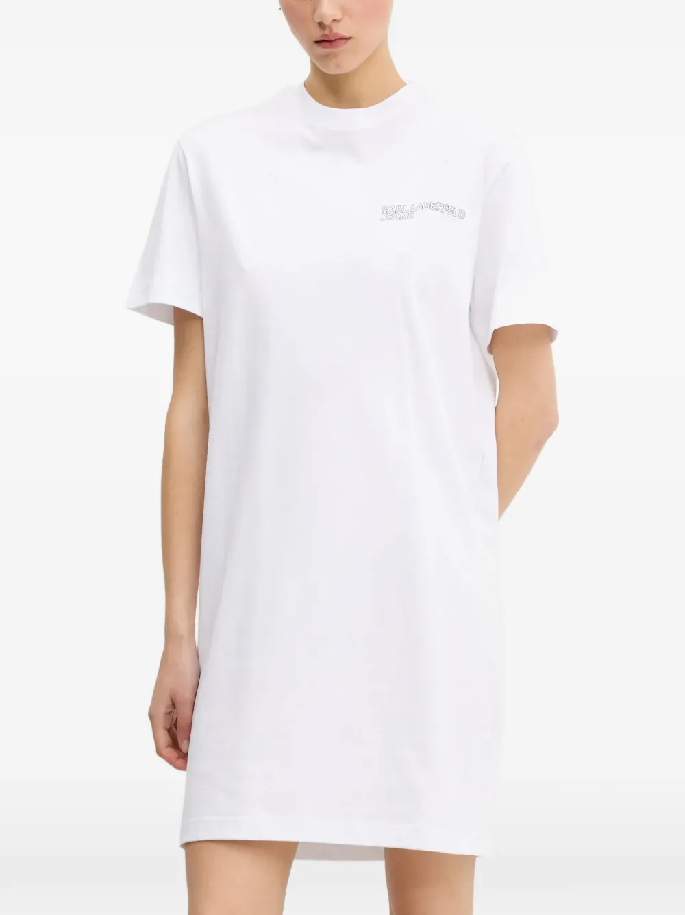 Karl Lagerfeld Jeans logo T-shirt mini dress - Bianco