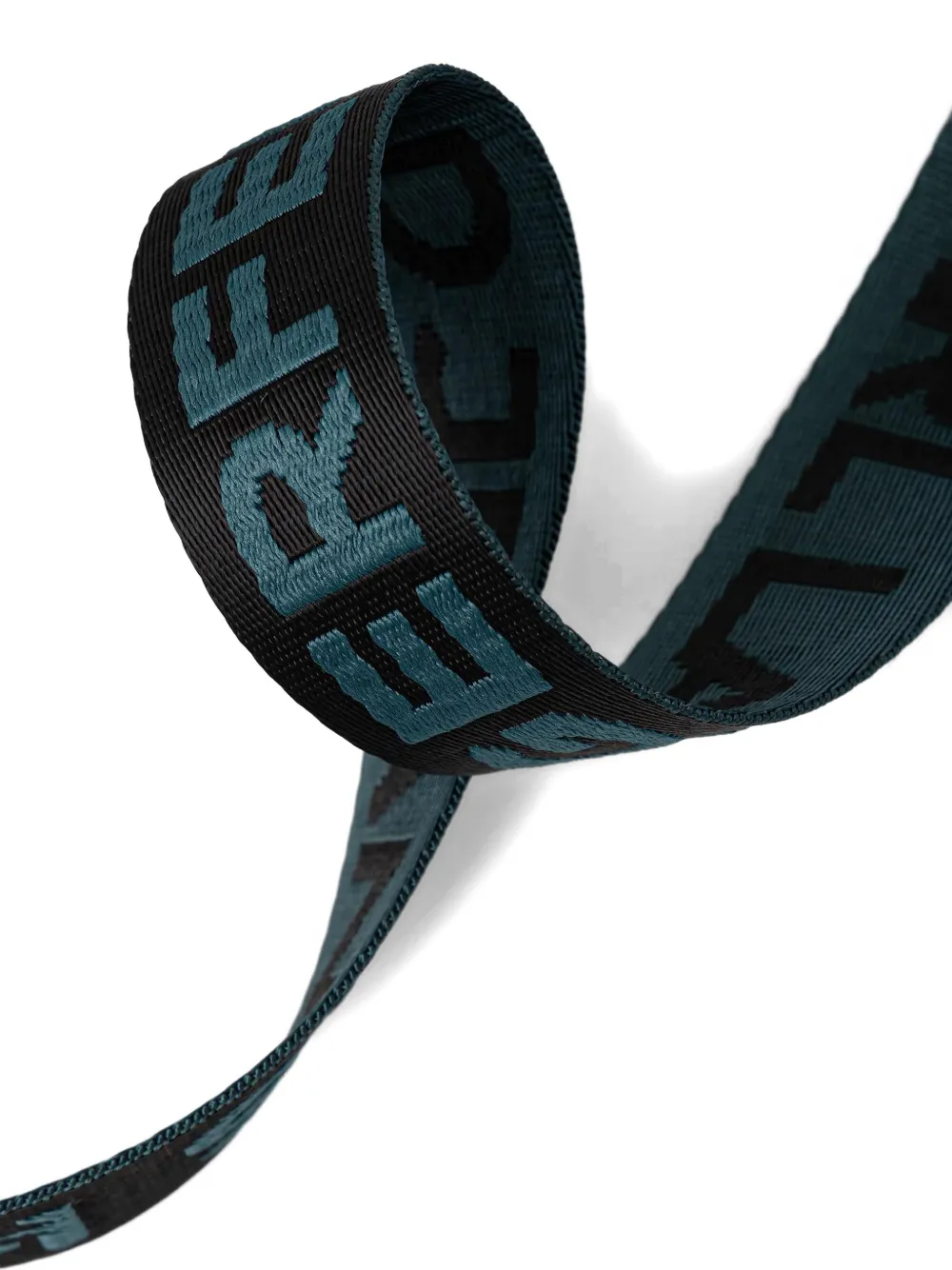 Karl Lagerfeld Jeans Gespriem met logoplakkaat en intarsia Zwart