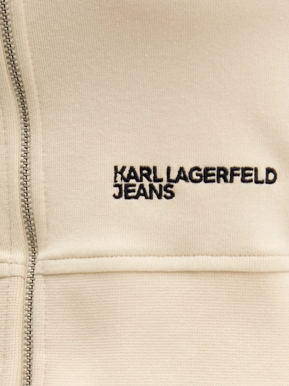 Karl Lagerfeld Jeans zip-up sleeveless top Beige