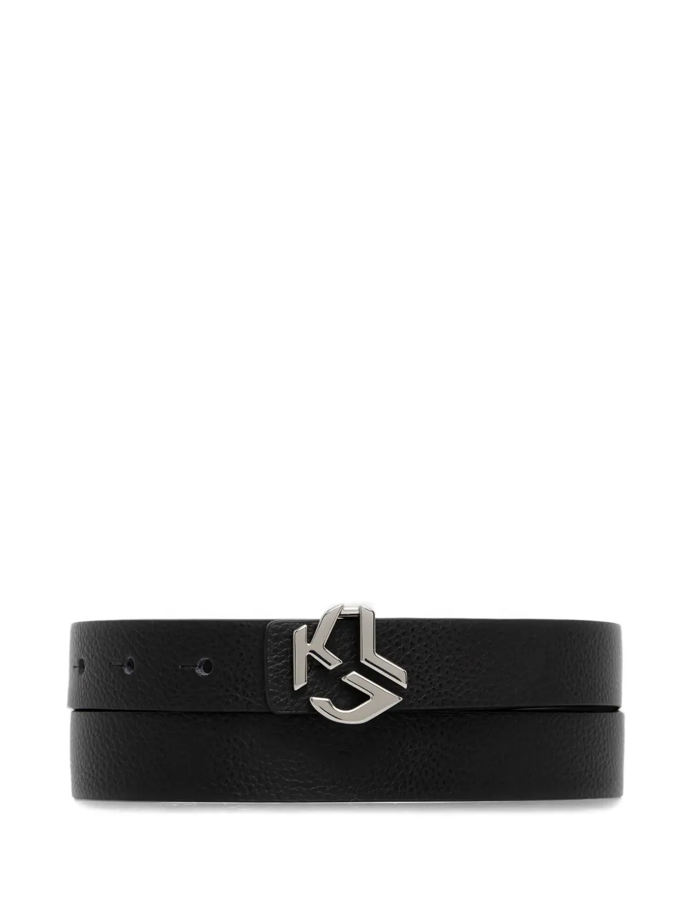 Karl Lagerfeld Jeans logo-buckle belt - Nero