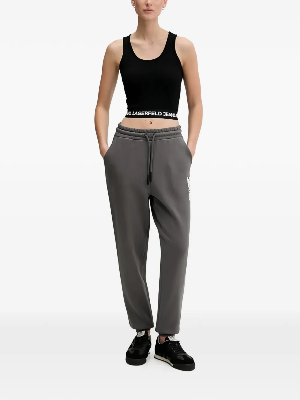 Karl Lagerfeld Jeans Trainingsbroek met trekkoord Grijs