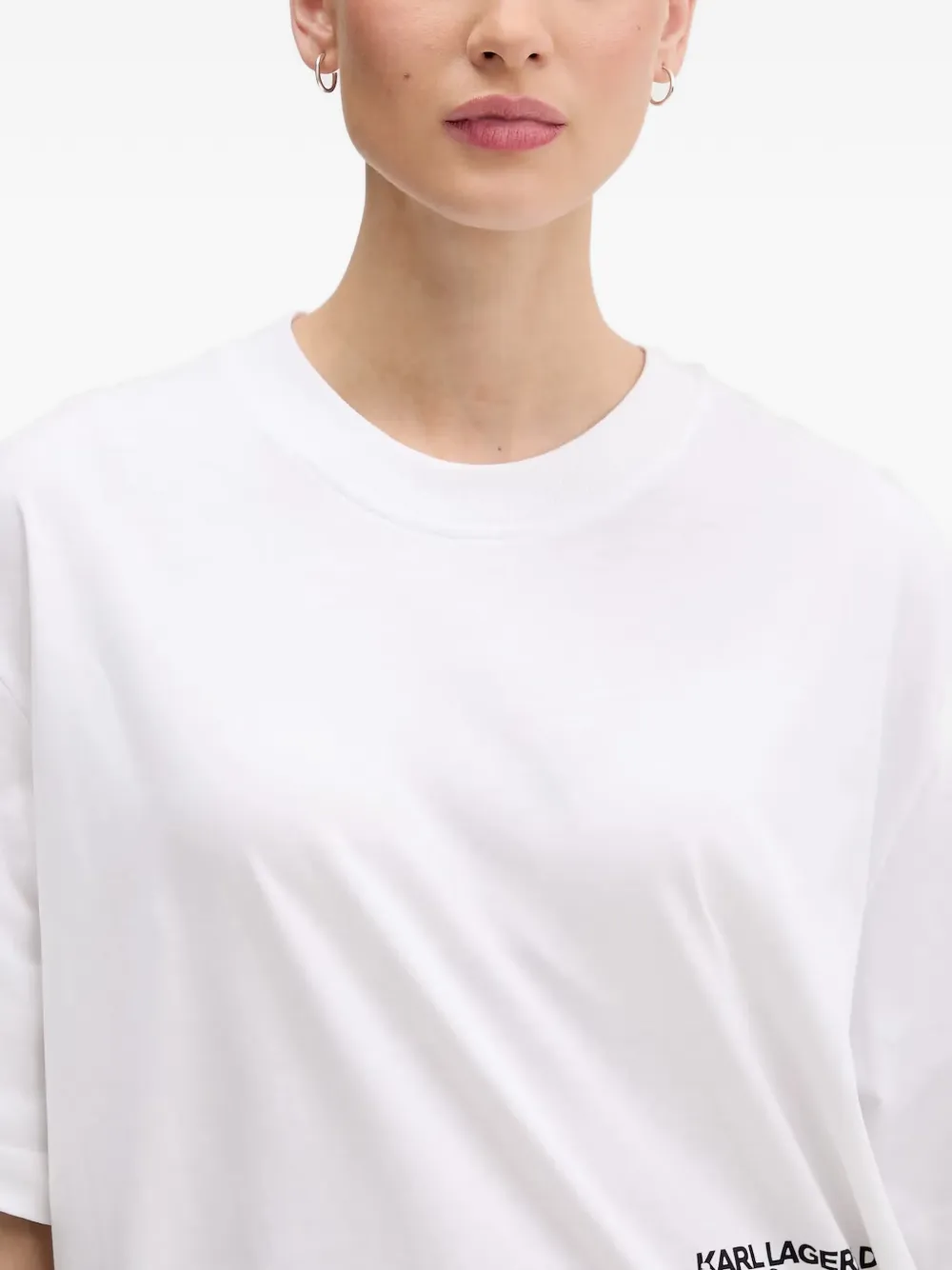 Karl Lagerfeld Jeans T-shirt met zijsplit Wit