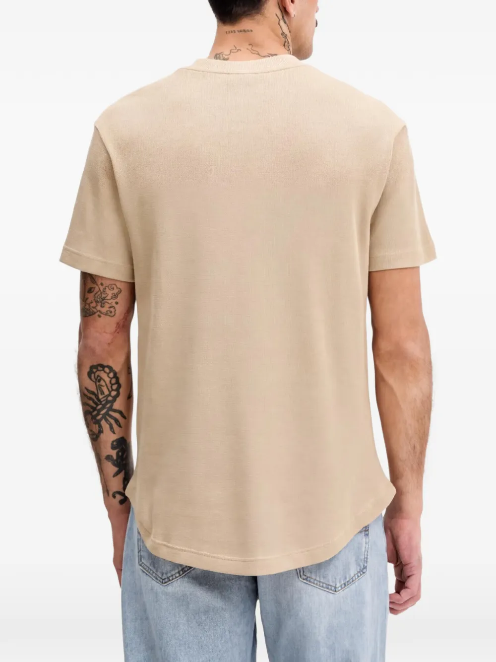 Karl Lagerfeld Jeans T-shirt met logopatch Beige