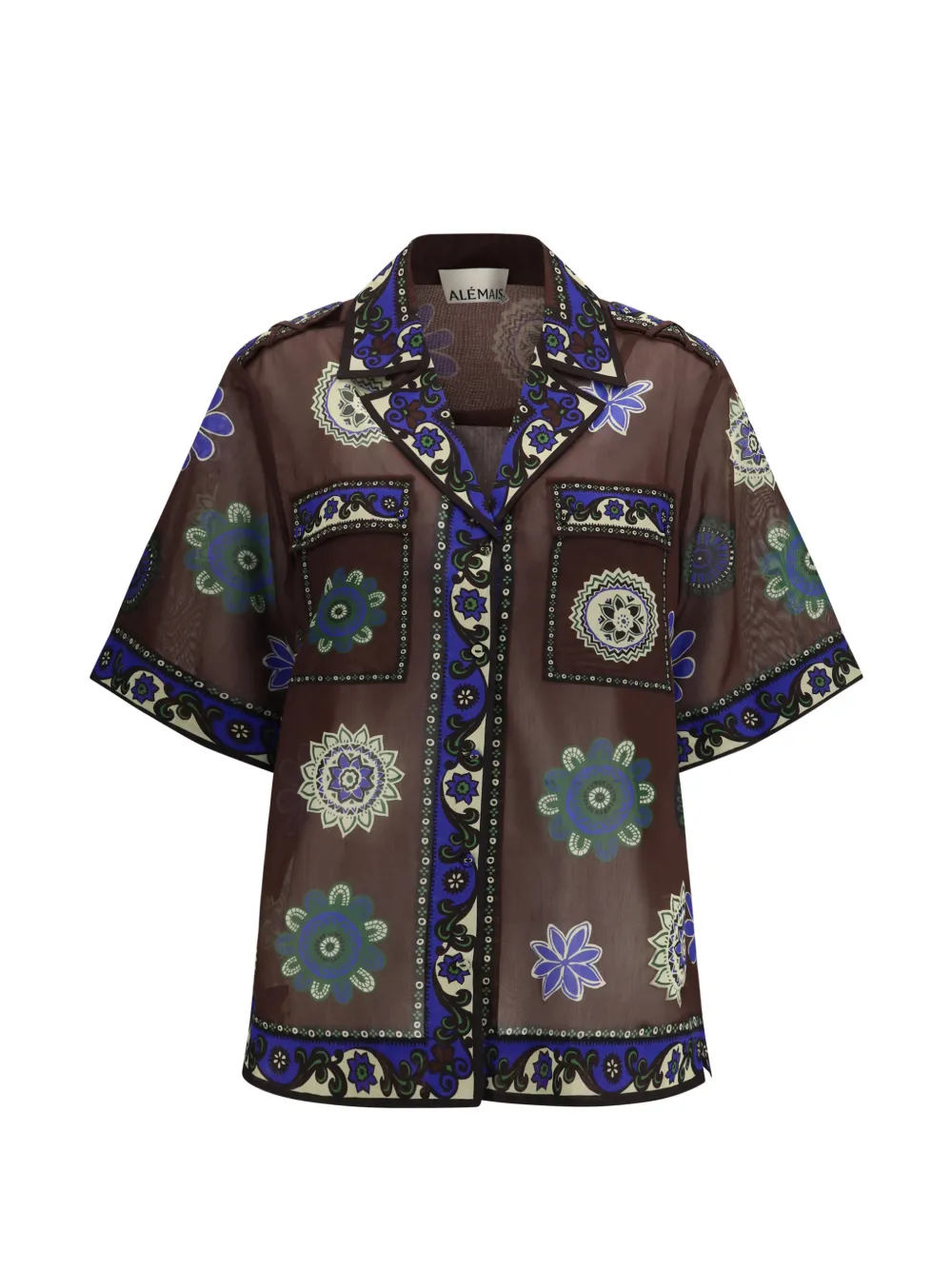 ALEMAIS floral print shirt - Marrone