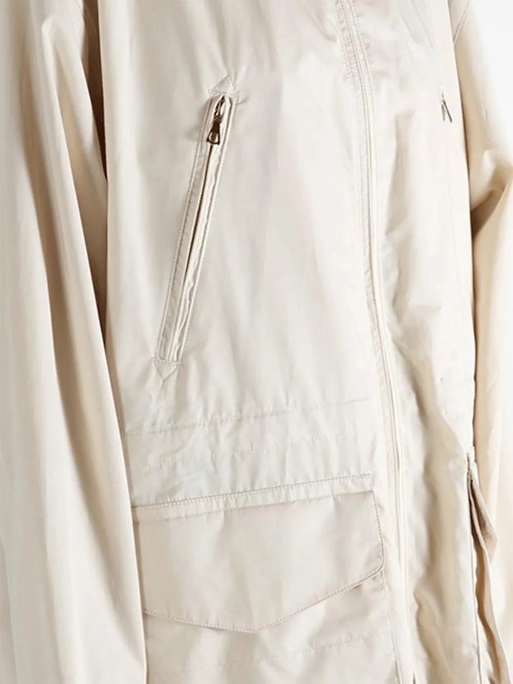 Rier Multi-pocket Zip-up Coat in Neutrals, view 3