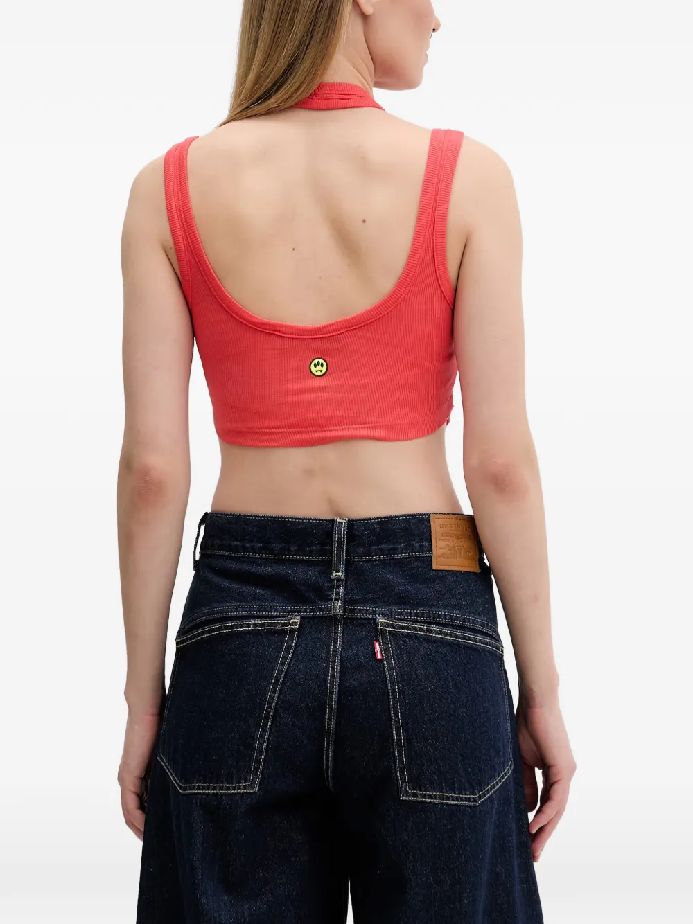 BARROW cut-out crop top Rood